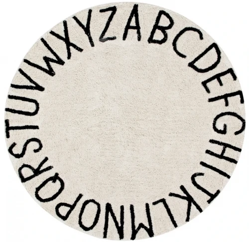 Ковер Lorena Canals Alphabet Round ABC Natural Black (?150 см)