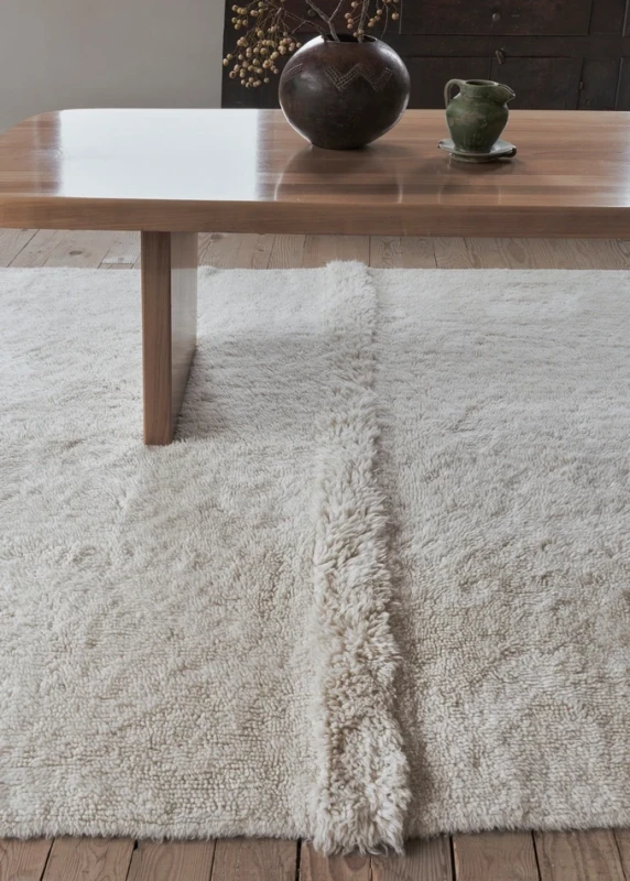 Шерстяной стираемый ковер Lorena Canals Tundra Sheep White (170x240 см)