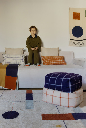 Пуф Lorena Canals Geo Block Navy Blue (45x45x23 см)